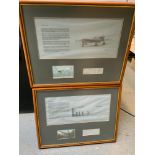 2x Framed Aircraft Prints - Typhoon Season and Raging Tempest