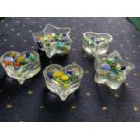 Decorative Glass Beads and Shaped Glass Dishes