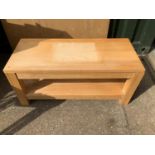 Light Wood Coffee Table - with Shelf under -106cm W x 46cm D x 45cm H