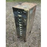 Ten Drawer Metal Filing Cabinet - 87cm H