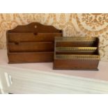 2x Oak Letter Racks