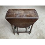 Oak Barley Twist Gate Leg Table