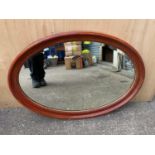 Framed Oval Bevel Edged Mirror