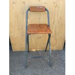 Folding High Backed Stool