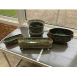 4x Metal Planters