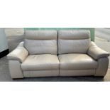 Good Quality Italian Leather Two Seater Electric Reclining Sofa and Matching Electric Reclining