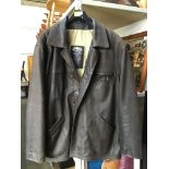 Men's Leather Coat - XXL