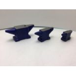 3x Miniature Graduating Anvils