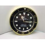 Rolex Dealer Display Clock to Replicate Oyster Perpetual Date Submariner