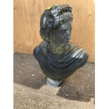 Painted Concrete Garden Statue Bust - 50cm