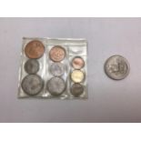 1953 Uncirculated and Sealed British Coin Set and 1953 5 Shilling Coin