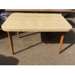 Formica Topped Kitchen Table - 122cm W x 76cm D x 75cm H