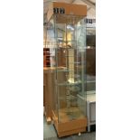 Lockable Illuminated Glazed Shop Display Cabinet - with Key