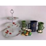 Sylvac China, Dewar Whisky Jug and Cake Plate etc