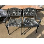 2x Metal Garden Chairs