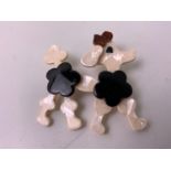 Lea Stein Black and White Poodle Brooch