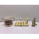 Lurpak Toaster, Commemorative Mug and John Beswick Meerkat