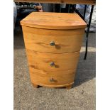 Three Drawer Bow Front Chest
