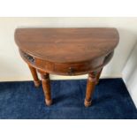 Demi Lune Hall Table with Drawer - 90cm W x 76cm H
