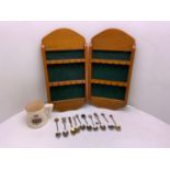Collectors Spoon Stands, Spoons and Commemorative Mug