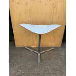 Kidney Shaped Table on Metal Stand