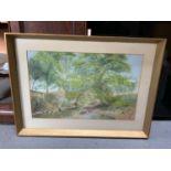 Watercolour - River Scene - Visible Picture 52cm x 35cm
