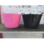 2x Plastic Trugs