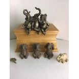 Collection of Elephant Ornaments (Plinth not included!)