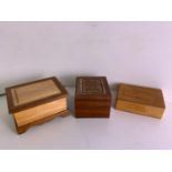 3x Wooden Boxes