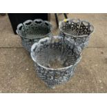 3x Decorative Planters