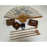 Fan and Decorative Wooden Boxes etc