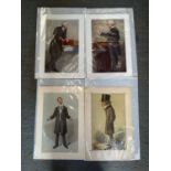 4x Original Vanity Fair Prints of British Prime Ministers - Gladstone, Bonar Law, Asquith and