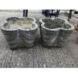 2x Concrete Planters