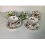 5x Royal Albert Cups and Saucers