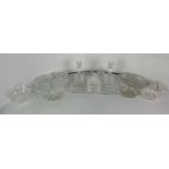 Glassware - Dressing Table Set, Candle Holders etc