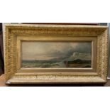 Gilt Framed Signed Oil on Board - Visible Picture 31cm x 12 cm