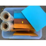 Box of Crafting Card and 2x Rolls of Cellophane