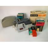 Aldis Slide Projector, Lamps and Screen