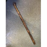 Antique Carved Bamboo Walking Cane