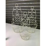 3x Graduating Wire Basket Planters - The Largest 62cm H