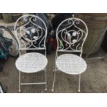 2x Metal Garden Chairs