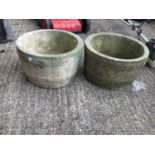 2x Concrete Planters in Barrel Form