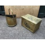 Log Box and Coal Scuttle