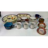 China - Mugs, Pasta Bowl and Aynsley Tea Cups