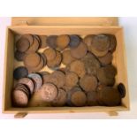 Quantity of Old Pennies and Halfpennies, Edward VII Halfpennies and Bag of Unidentifiable Coins