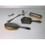 Silver - Dressing Table Items, Dwarf Candlestick etc