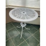 Painted Metal Garden Table