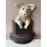 Cast Iron Pig Door Porter