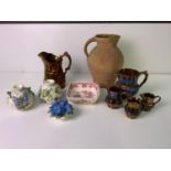 Stoneware Jug, Lustre Jugs and Floris Dish etc