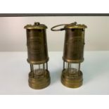 2x Brass Miners Lamps